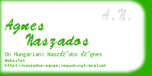 agnes naszados business card